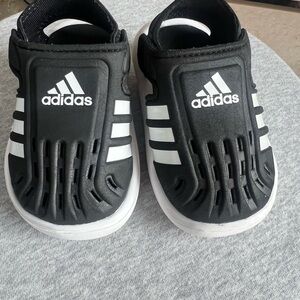 Adidas Kids Black and White Slip-On Sneakers